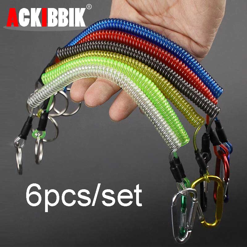 Fishing Kayak Paddle - Ackibbik 6 Stück Angel-Lanyard mit Karabiner,