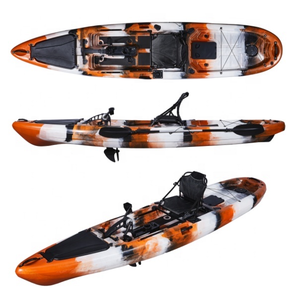 Fishing Kayak Pedal Drive - LSF Einpersonen-Pedalantrieb-Angelkajak 13ft 3,96m für Wassersport