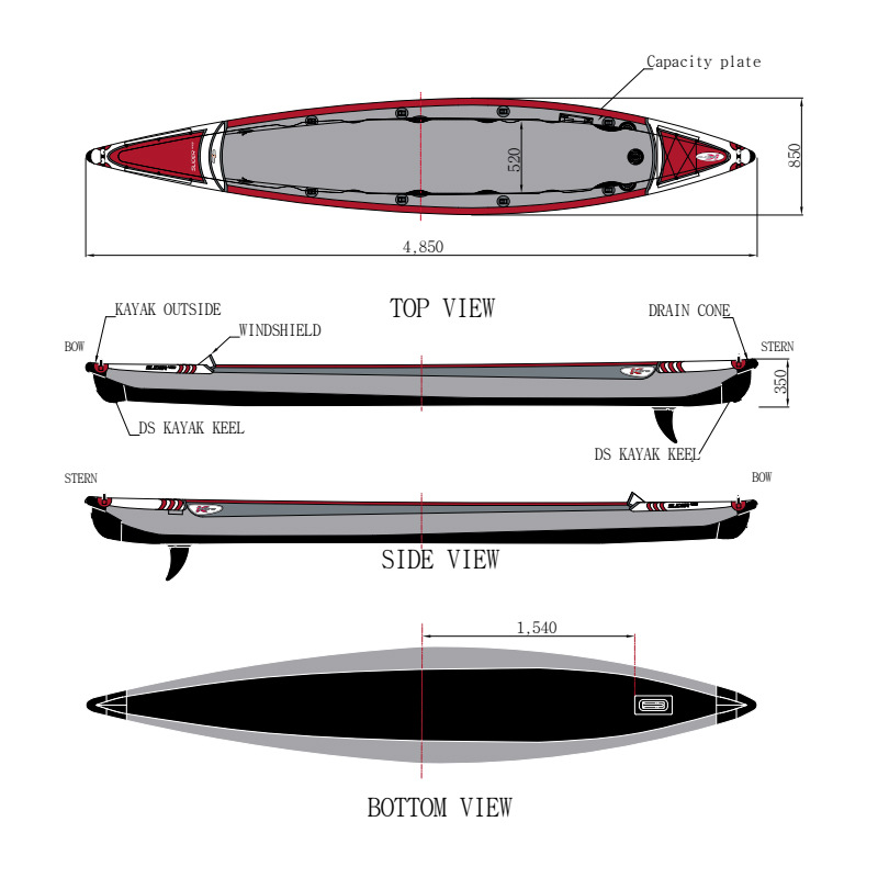 Beliebtes aufblasbares faltbar – Fishing Kayak Sit In Bewertung und Preis